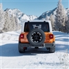 Back of the 2026 Jeep Wrangler Special Edition Rubicon Whitecap in Joose Orange